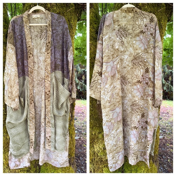 Kantha Bae Silk Serenity Kimono - Picture 1 of 7